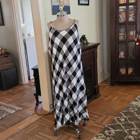 EUC Ashley Stewart Spring/Summer Checkered Dress - Size 22 - Picture 1 of 7